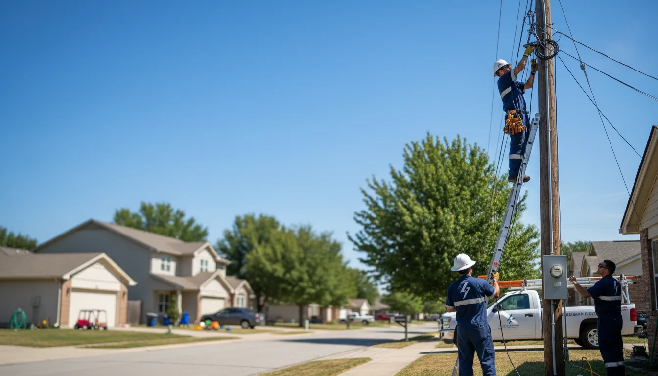 Residential electrician providing installation services in Henderson, IA